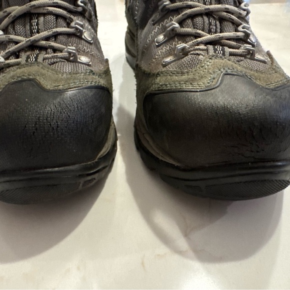 Asolo Women's Hiking Boots - Gray and Olive Goretex Vibram Sole / 10 - Picture 4 of 13